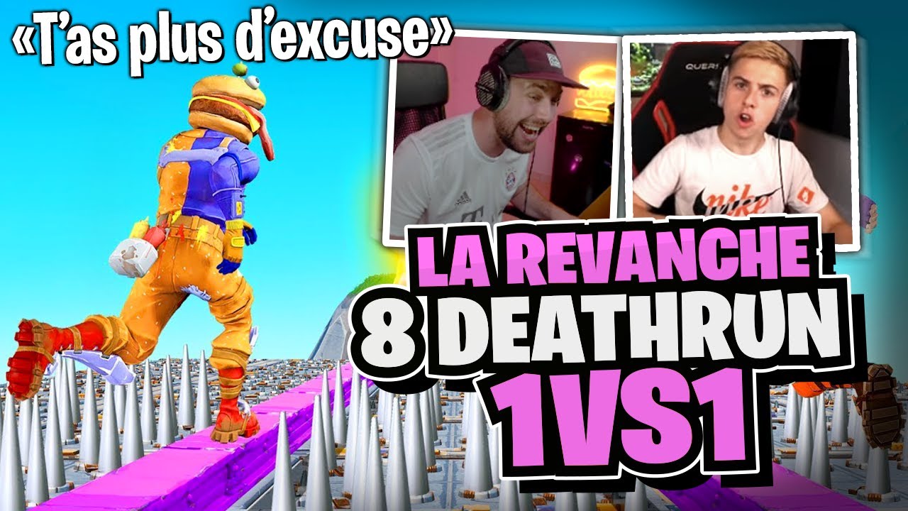La revanche sur le Deathrun 1vs1 contre Michou sur Fortnite Cr&eacute;atif ! (qui gagnera cette fois-ci?)
