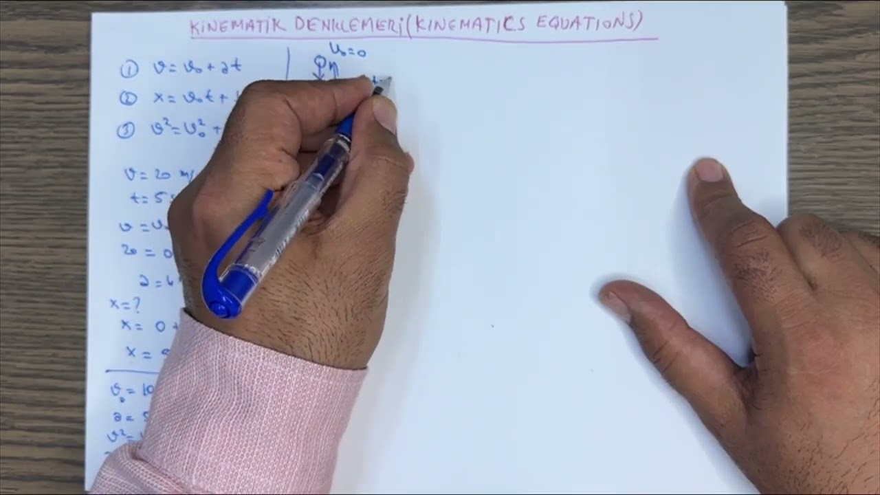 Kinematik Denklemleri Soru Çözümü (Kinematics Equations problem solving)