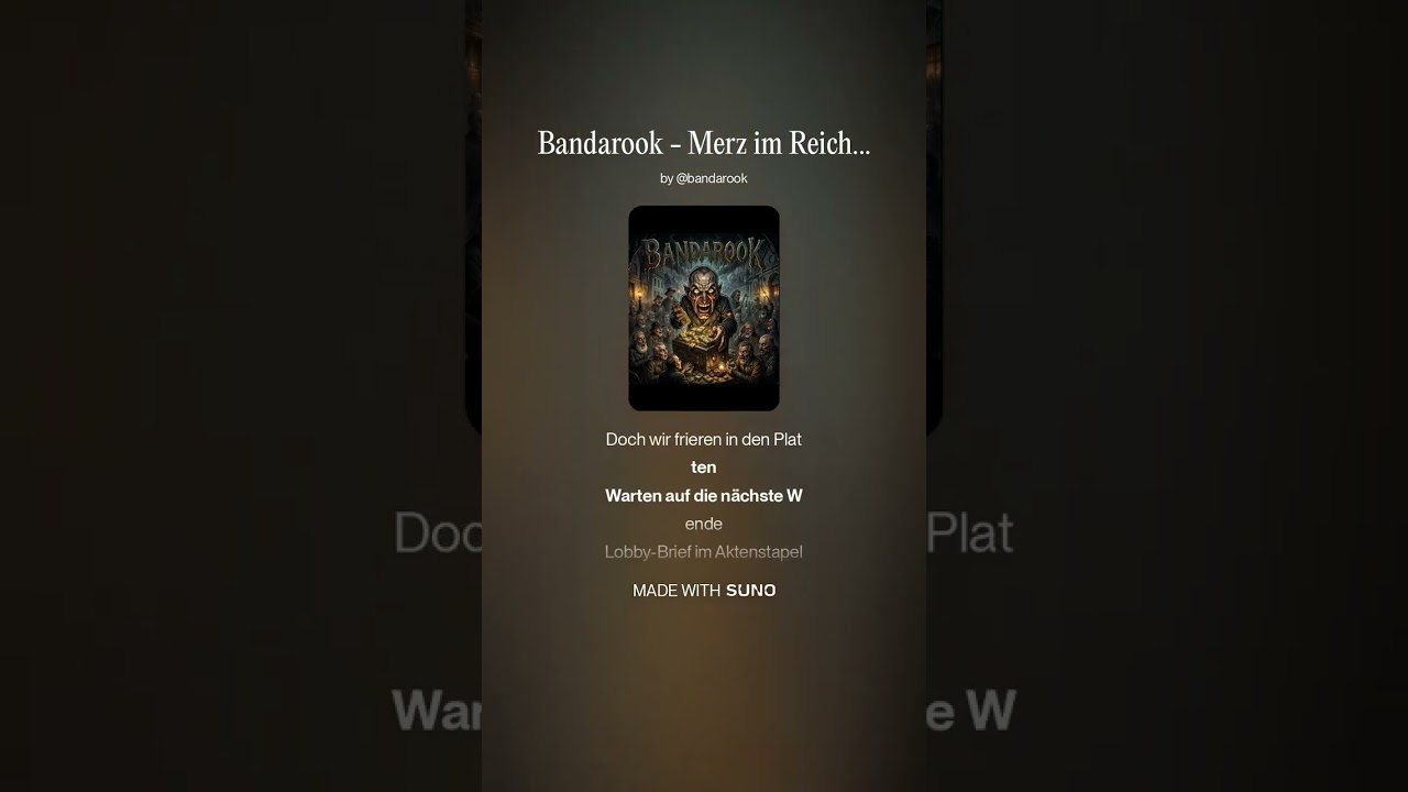 Bandarook - Merz im Reiche(n) Land (Protestsong)