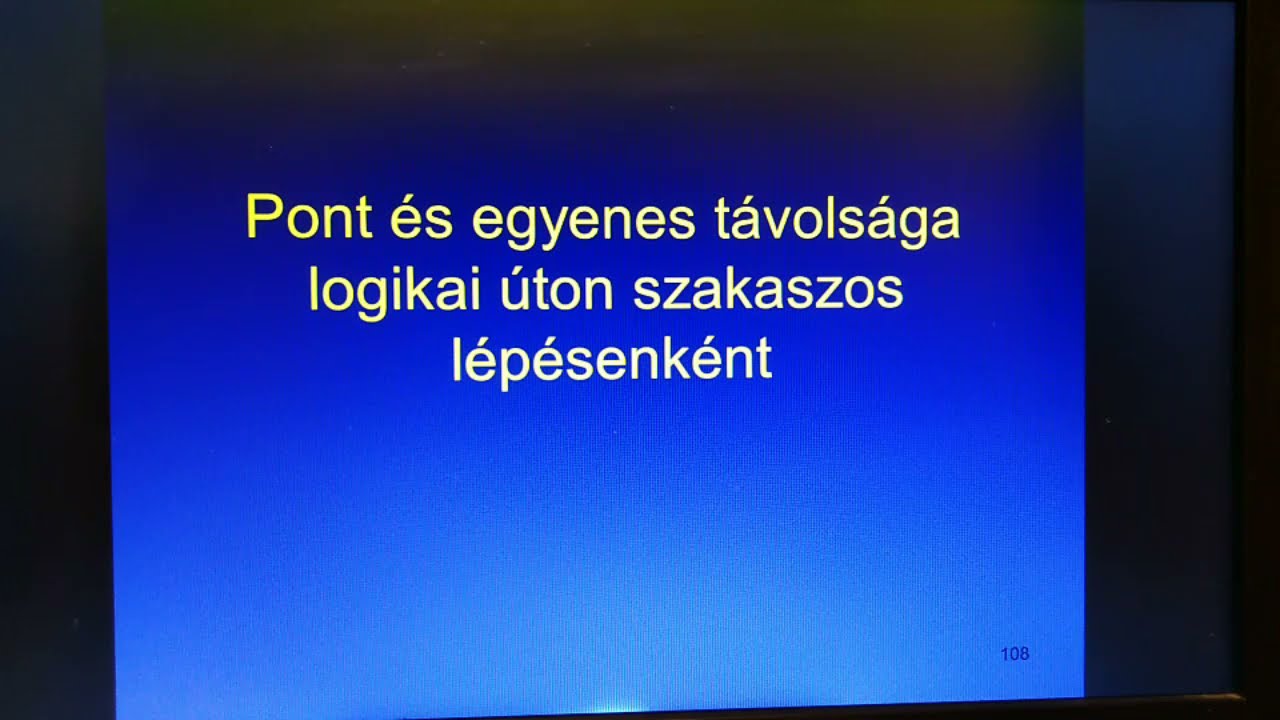 koordinátageometria 09 - Pont és egyenes távolsága