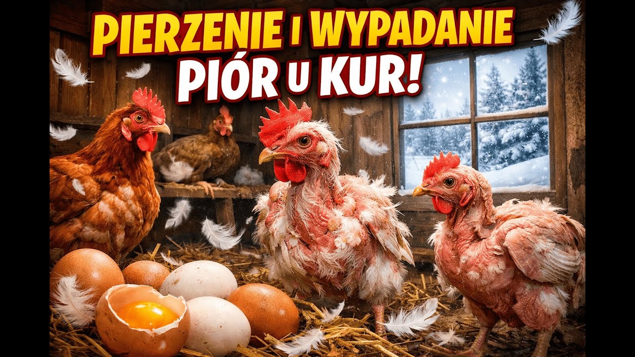 Odcinek 1821 PIERZENIE U DROBIU I UTRATA PIÓR U KUR? JAK SOBIE Z TYM RADZIĆ I KIEDY WYSTĘPUJE?