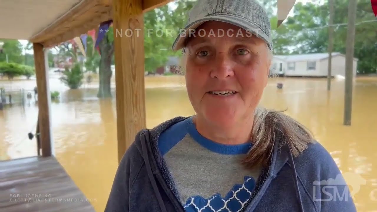07-19-2023 Arlington, KY  - Major Flooding Captured On Paddle Board VOSOT