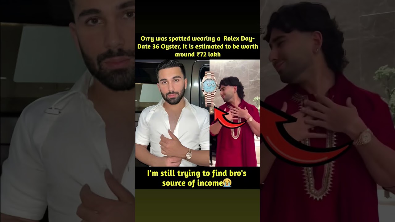 Orry was recently spotted wearing  Rolex Day-Date 36 Oyster which is estimated to cost around ₹72 la
