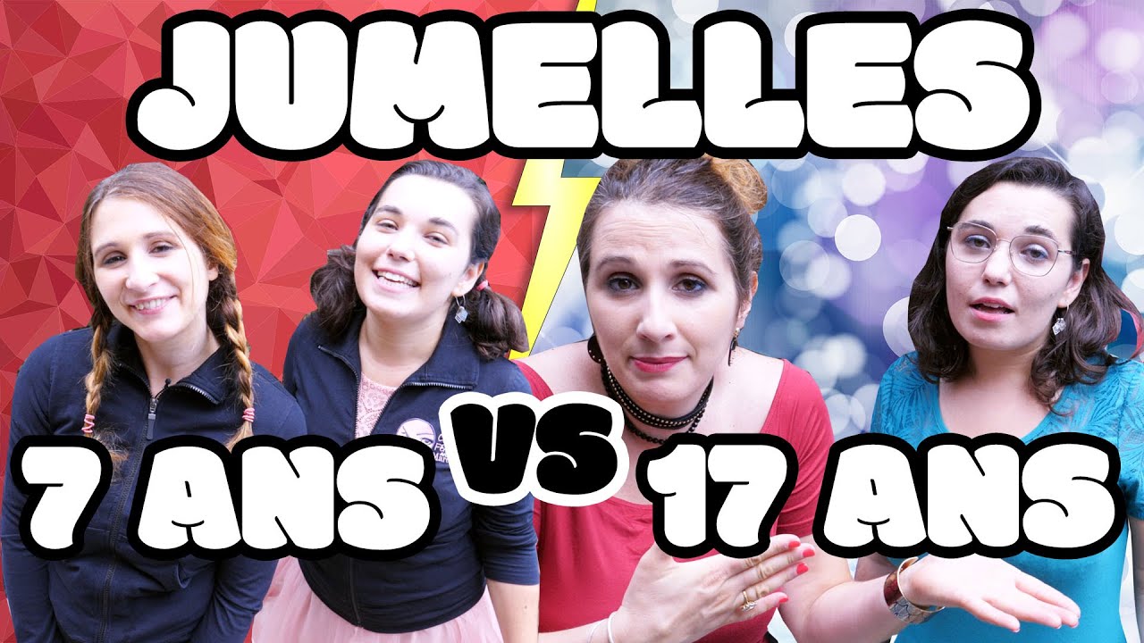 Être soeurs JUMELLES à 7 ans VS à 17 ans - Angie la crazy série