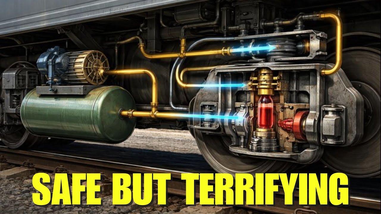 Why Trains Use Air Brakes (Not Just Friction!) 🚂💨