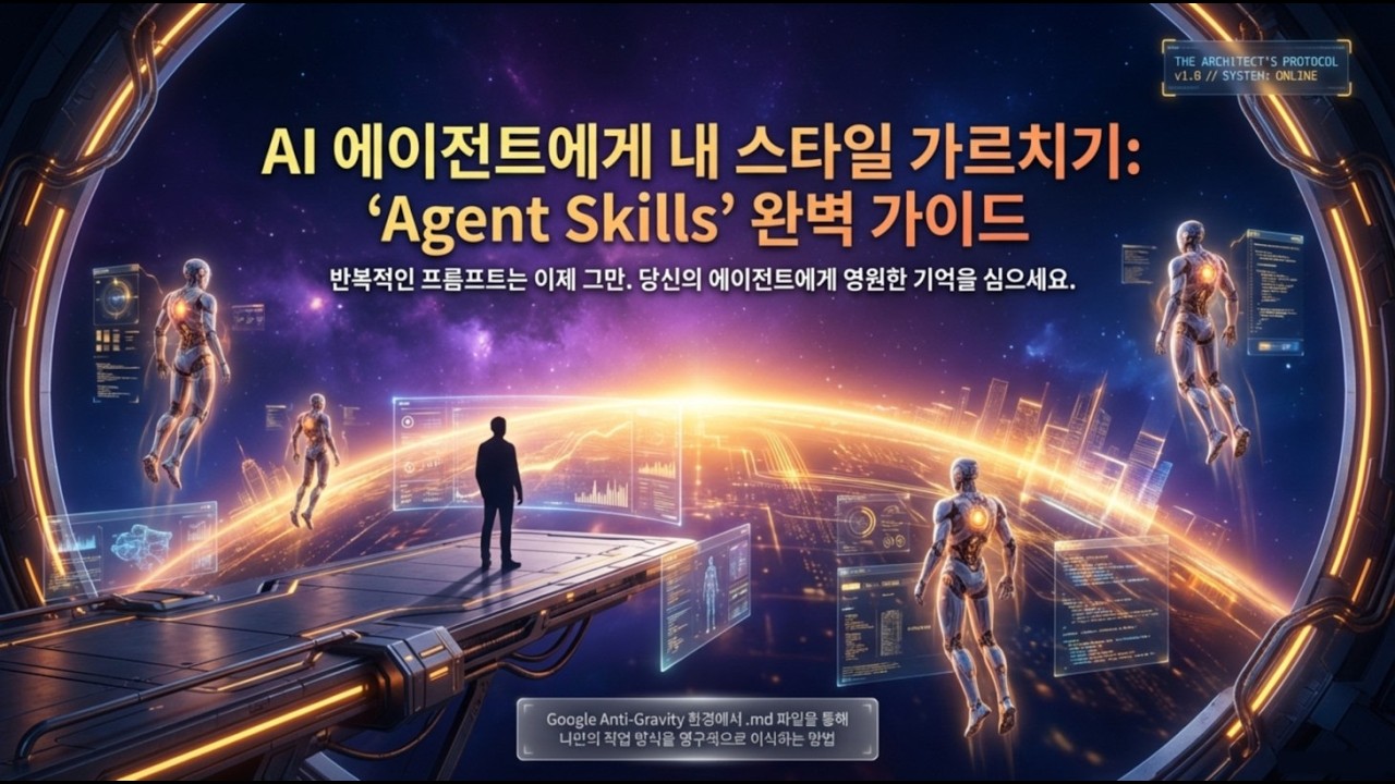 [Antigravity 14] AI 에이전트에게 내 스타일 가르치기: 'Agent Skills' 완벽 가이드