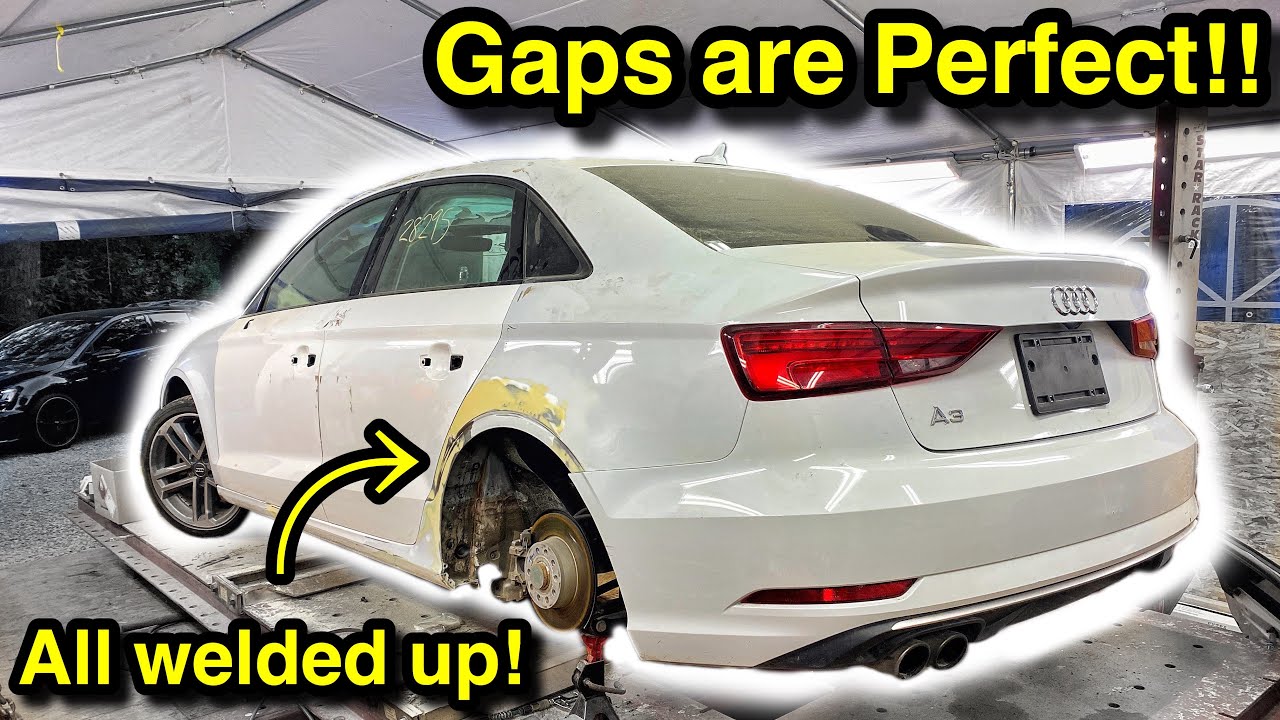 Восстановление разбитого Audi A3 2017 года (Часть 3): сварка и грязь!