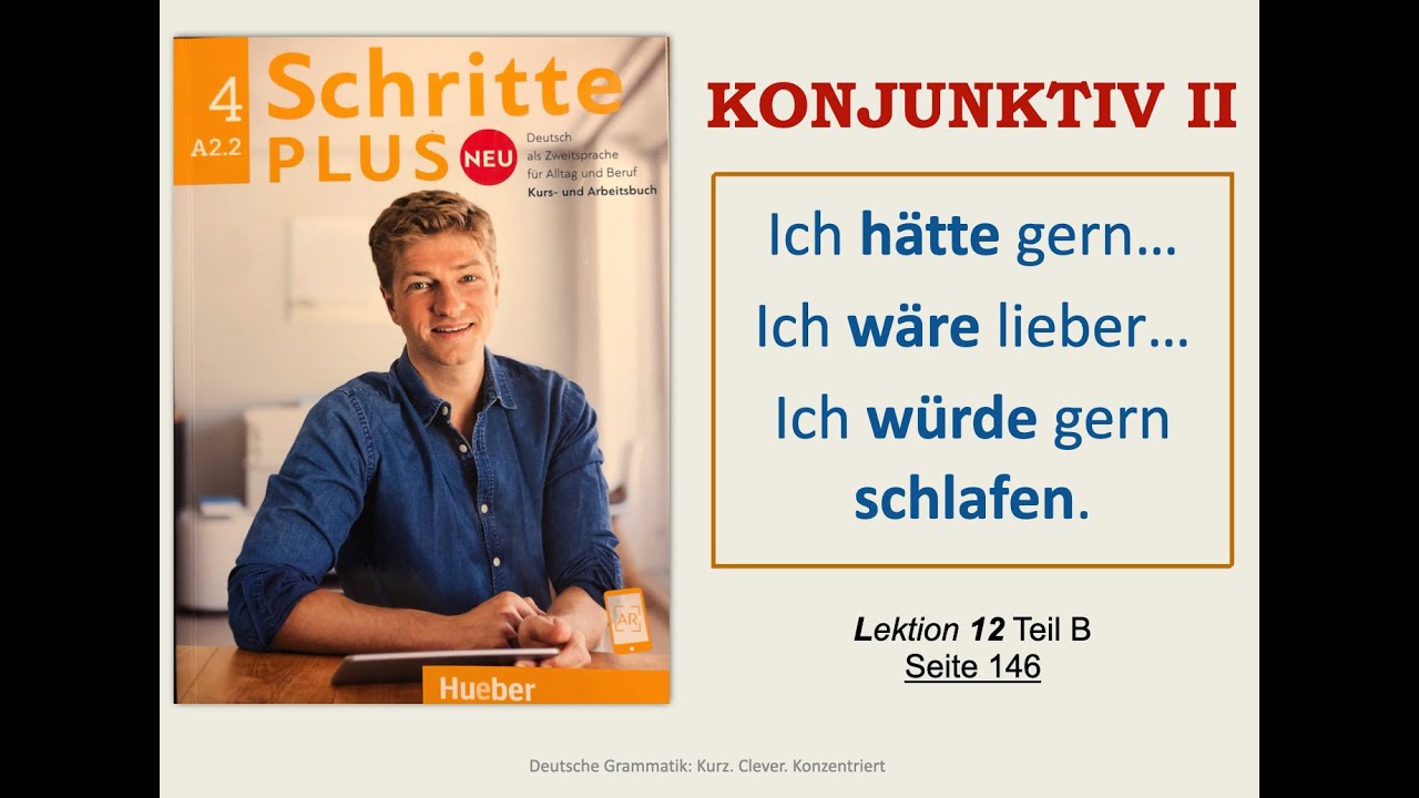 A2.2 - Ich wäre gern... Ich hätte gern... TRÄUME +WÜNSCHE=KONJUNKTIV II:Schritte Plus Neu 4, L. 8, A