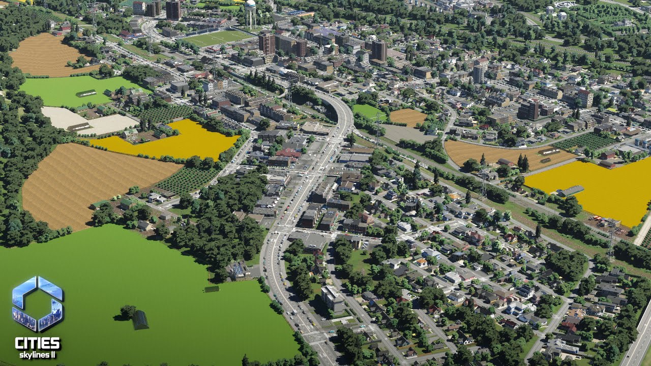 Simple, Farming Town in Cities Skylines II [Coral Reeches]