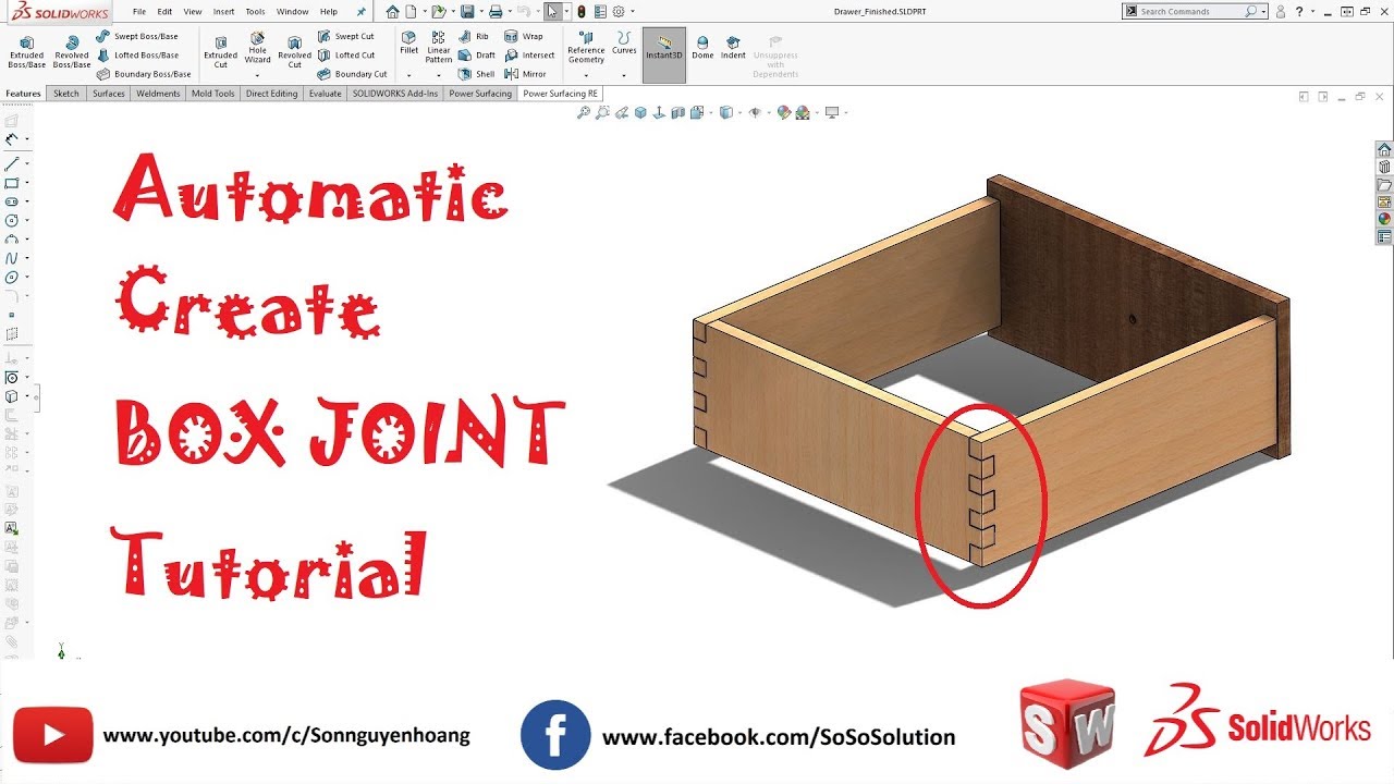 [Tutorial] Automatic create Box joint for wood product
