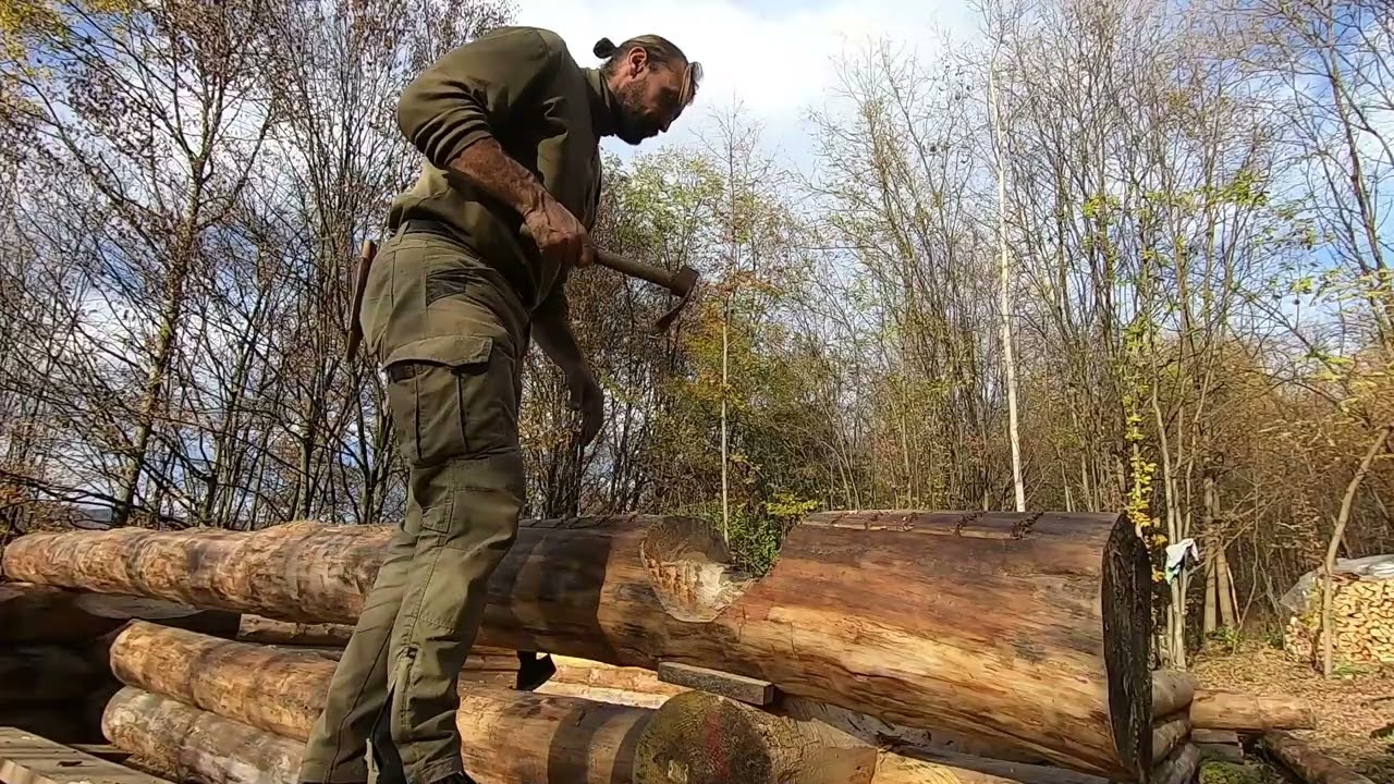 Building Log Cabin alone / Part 2 / Прављење брвнаре сам / 2. Део /