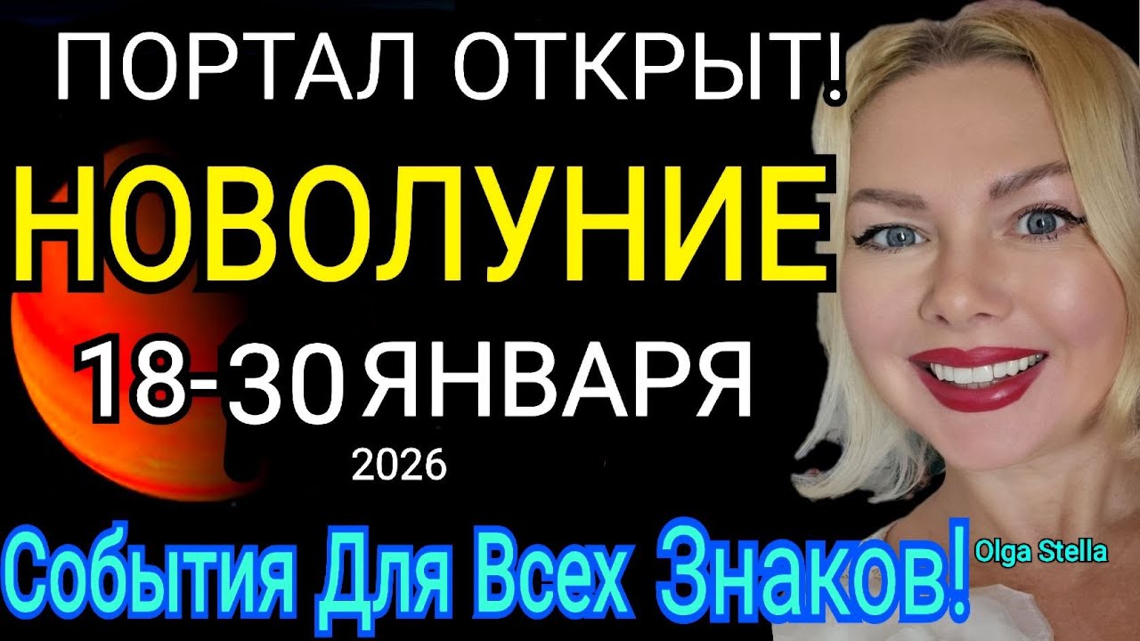 ПОРТАЛ 2026🔥НОВОЛУНИЕ 18-19 ЯНВАРЯ 2026/ЧТО СДЕЛАТЬ 18-30 ЯНВАРЯ ЧТОБЫ ПОВЕЗЛО в 2026?OLGA STELLA