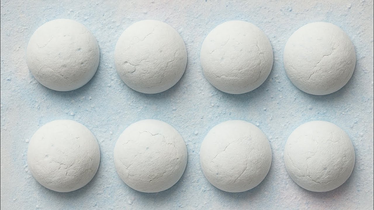 Soft Textured Blue Baking Soda Balls | Crunch & Crumble ASMR #bakingsodacrush #gymchalkcrushing 