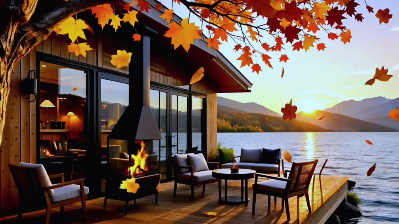 Warm Jazz Music for Relaxing, Study Cozy Fall Coffee Shop Ambience ~ Smooth Jazz Instrumental Music