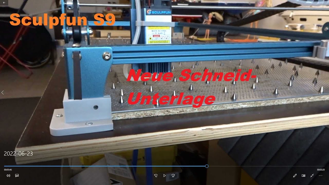 Sculpfun S9 Laser- Meine neue Schneid-Unterlage