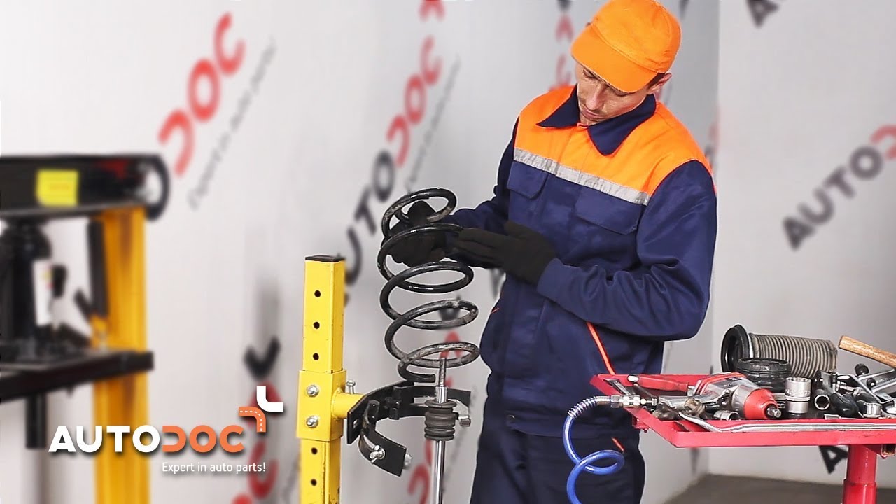 How to change front springs VOLKSWAGEN T5 TUTORIAL | AUTODOC