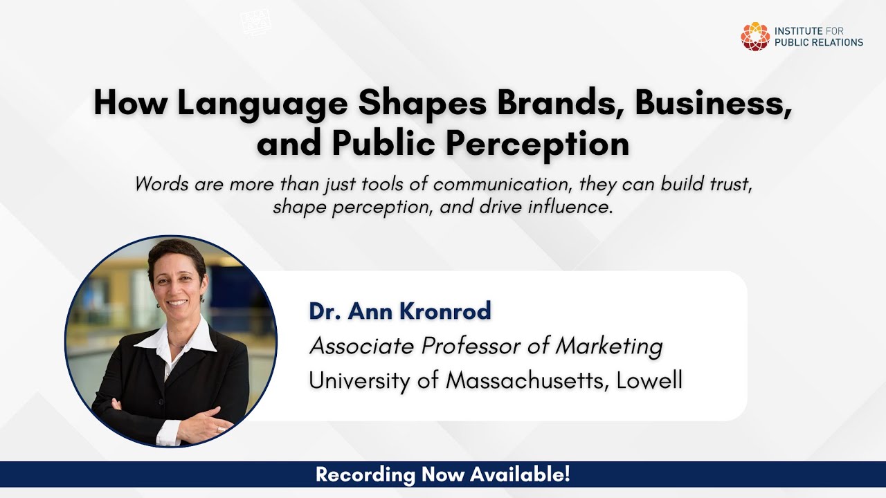 IPR Webinar | How Language Shapes Brands, Business, and Public Perception
