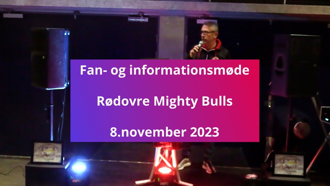 Fan og sponsor informationsmøde 8.november 2023