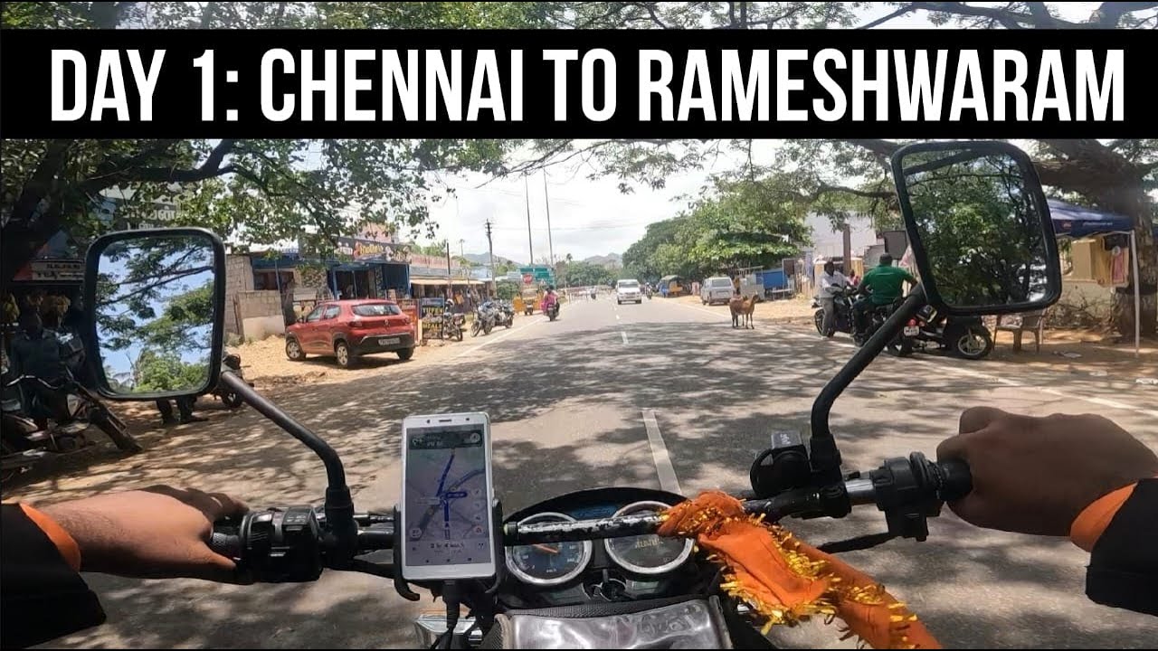 Day 1: Chennai To Rameshwaram | South India Coastal Ride | Splendor PRO | Turbo Mechanic 