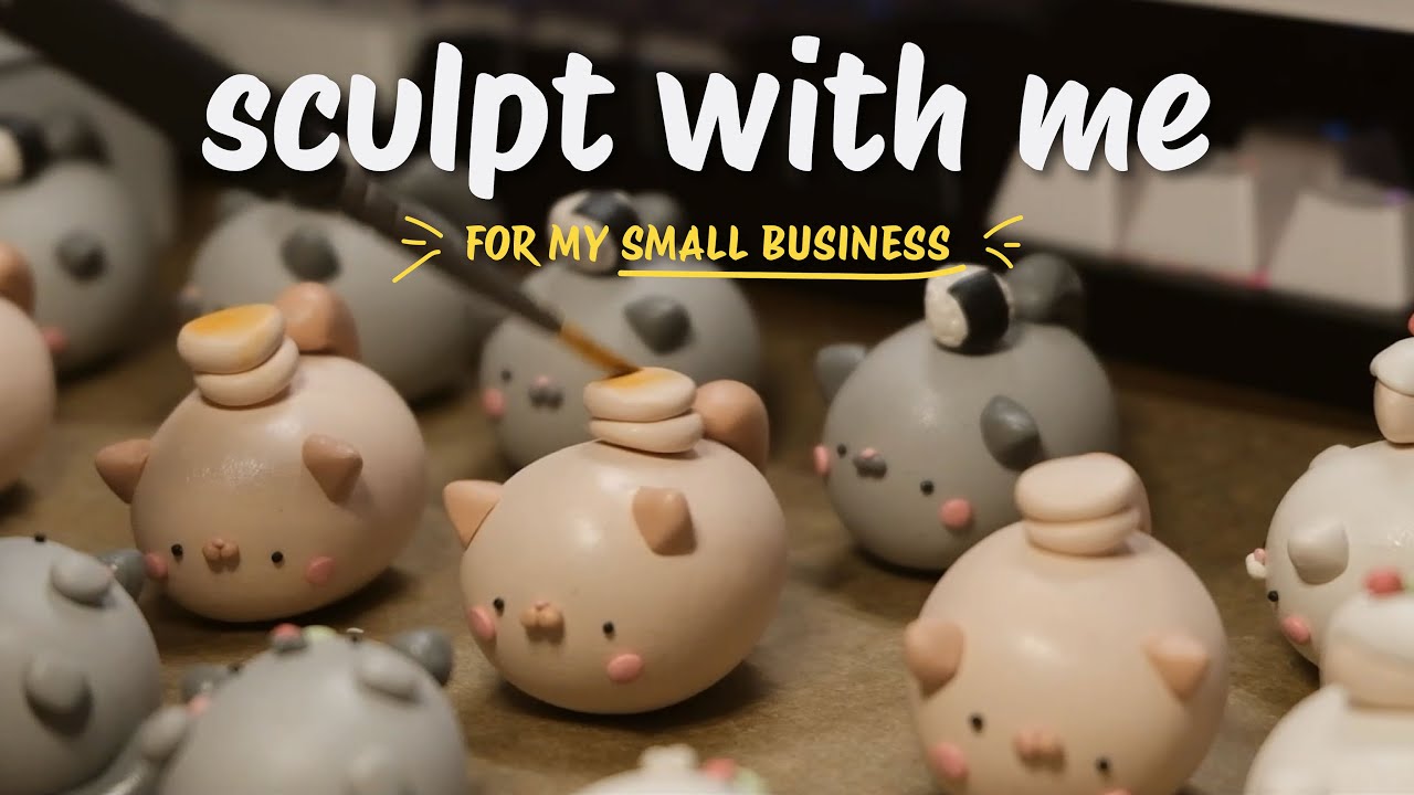 Preparing my upcoming shop ✿ (sculpt clay with me) 🌷