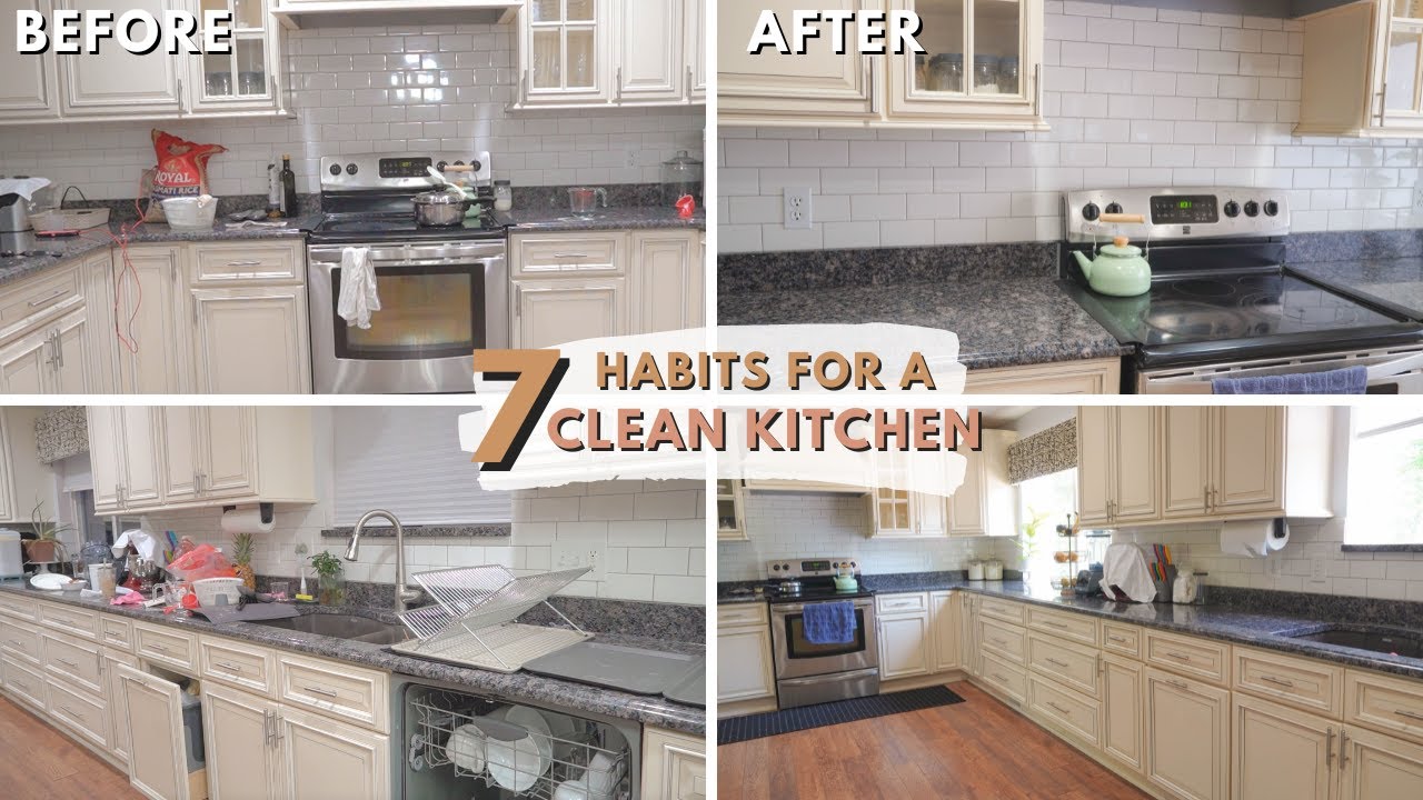 How to Keep Kitchen Clean | 7 Habits for Keeping Kitchen Clean and Organized Daily| Cleaning Routine