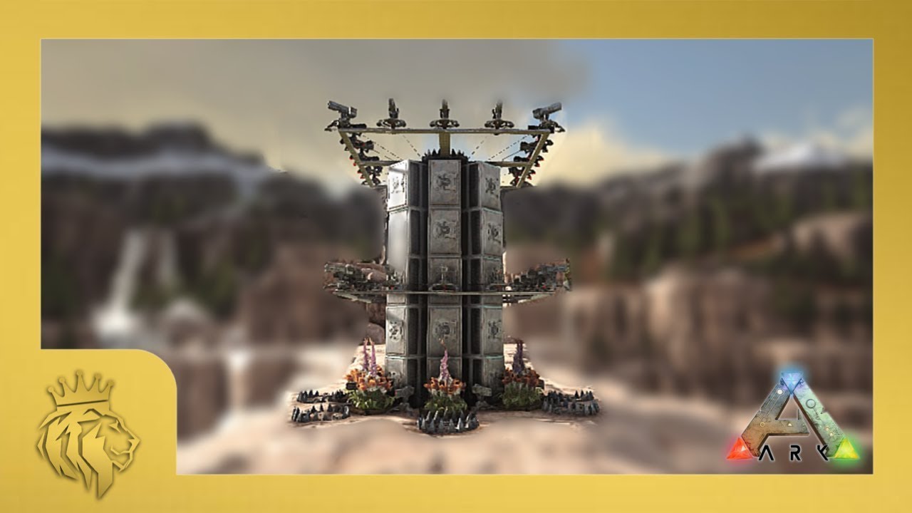 1X1 Spam Turret Tower Design | ARK: Survival Evolved