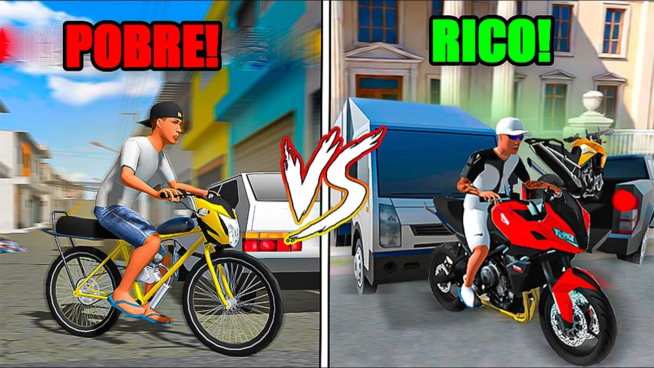 VIDA DE POBRE VS VIDA DE RICO NO MOTO WHEELIE 3D 😱🔥