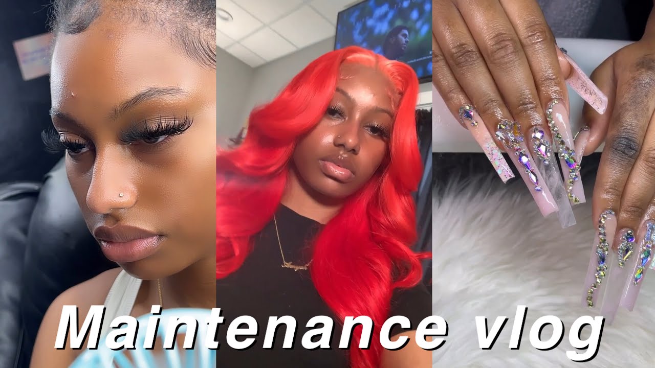 MAINTENANCE VLOG| LASHES, HAIR & NAILS