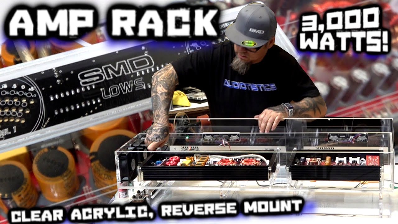 Laser Cut Clear Acrylic Amp Rack (Build) 3,000+ Watts Floating Reverse Mounted 