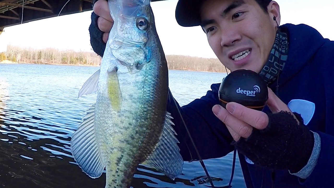 Crappie Fishing with a Deeper Smart Fishfinder at Little Seneca Lake in MD