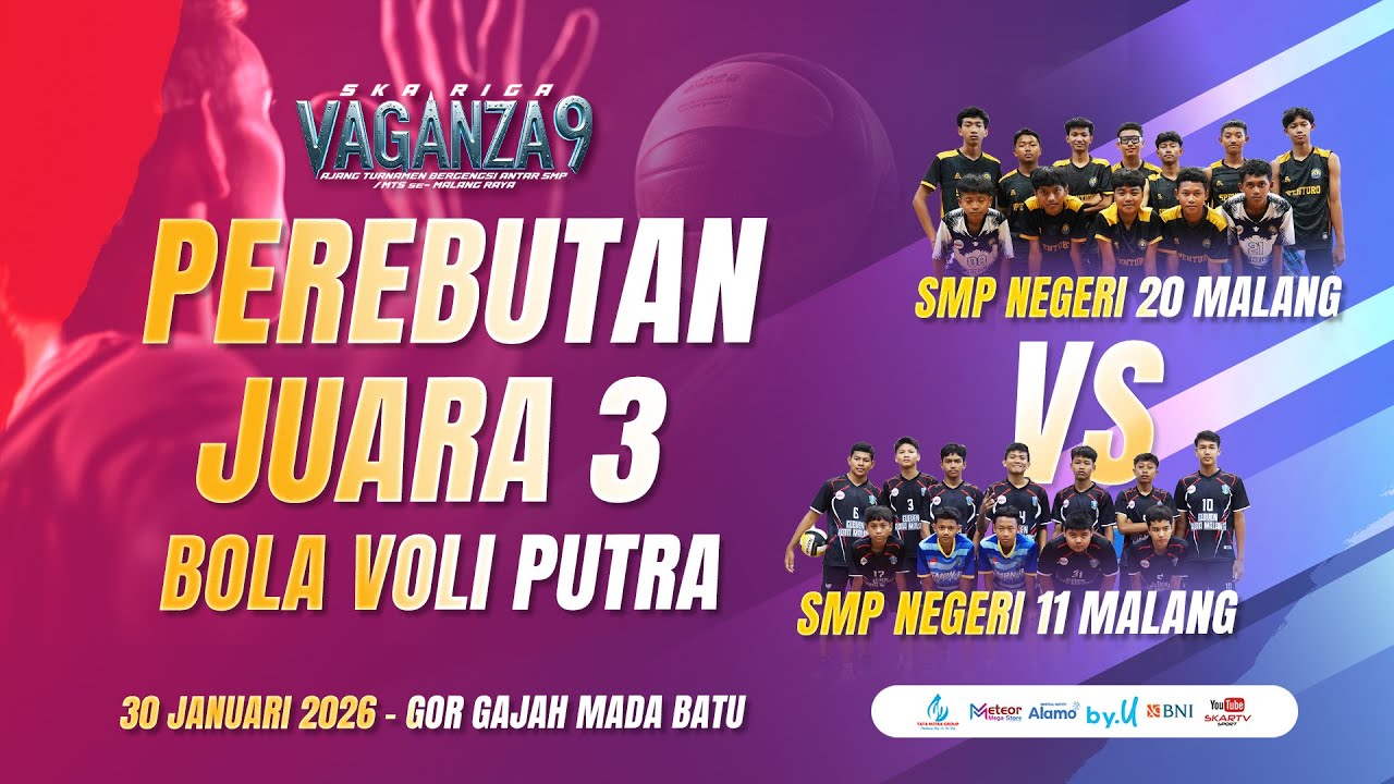 SKARIGAVAGANZA 9 БОЙ ЗА 3-Е МЕСТО ДЛЯ МАЛЬЧИКОВ, SMPN 20 MALANG VS SMPN 11 MALANG
