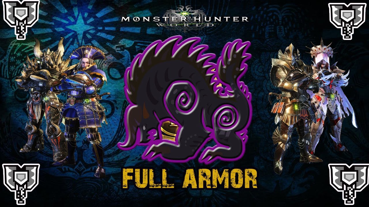 MHWorld:Behemoth Extreme 4P Full Armor Set & Weapons From Elder Dragon