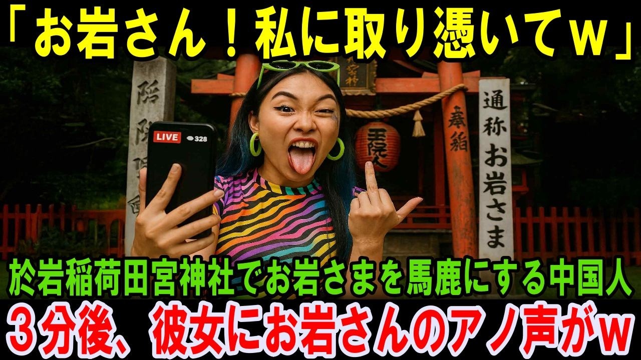 【海外の反応】「お岩さん！出てきて祟ってｗ」於岩稲荷田宮神社でお岩さんを挑発する中国人。３分後、お岩さんから「返せ」の声がｗ