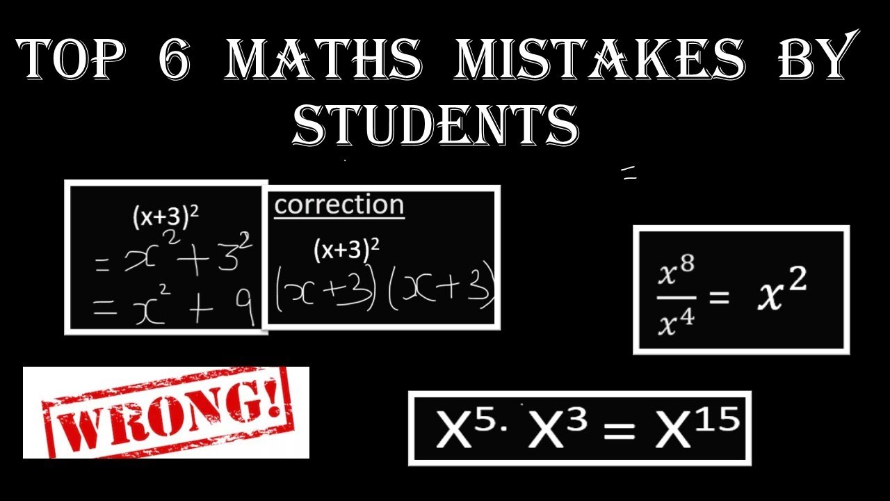 MATHS EXAM MISTAKES| MATHS SILLY MISTAKE |MATHS CALCULATION MISTAKES| COMMON ERRORS IN MATHEMATICS.