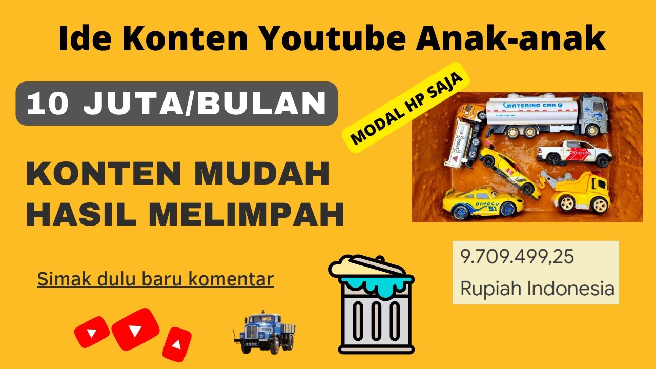 Hanya Membersihkan Mainan Kotor, Dibayar Jutaan Rupiah/Bulannya | Ide Konten YouTube 2022