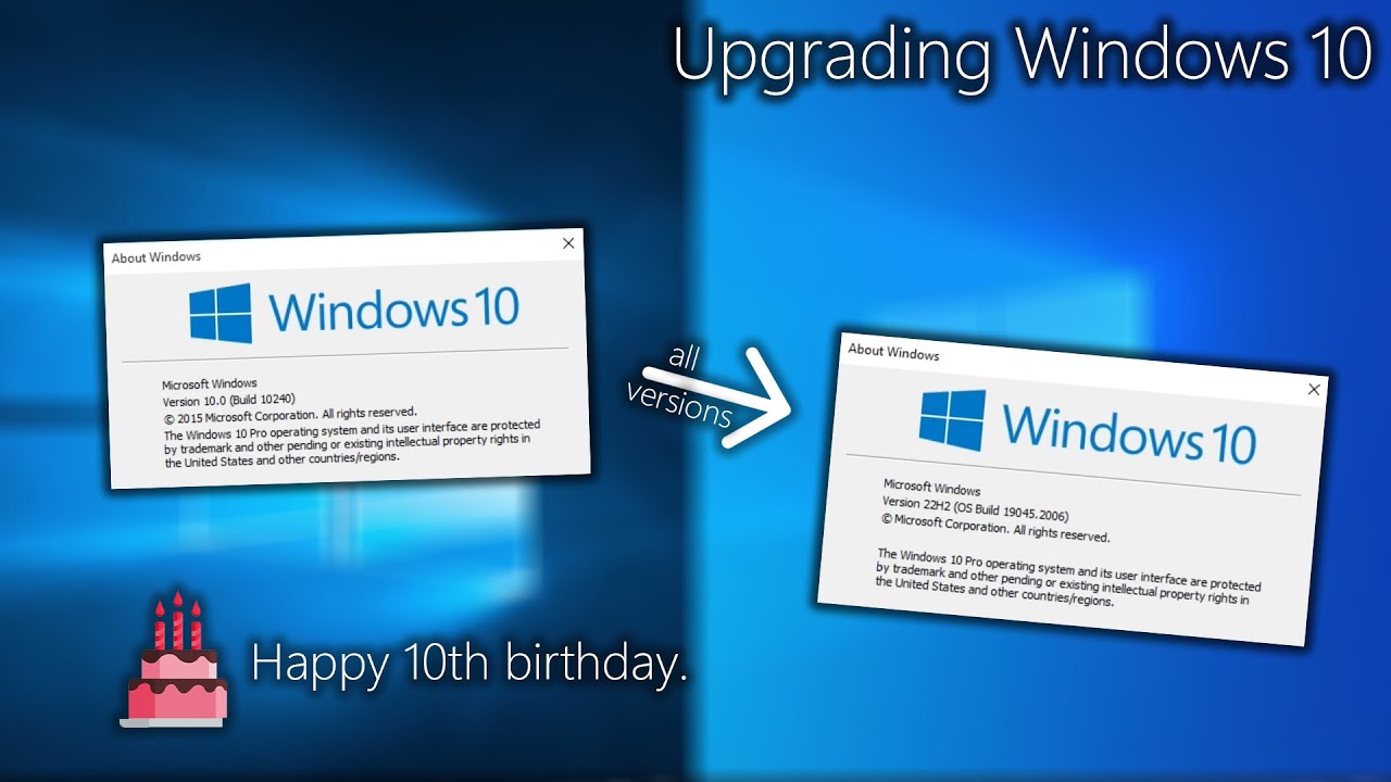 Upgrading though ALL versions of Windows 10 - 10 years anniversary