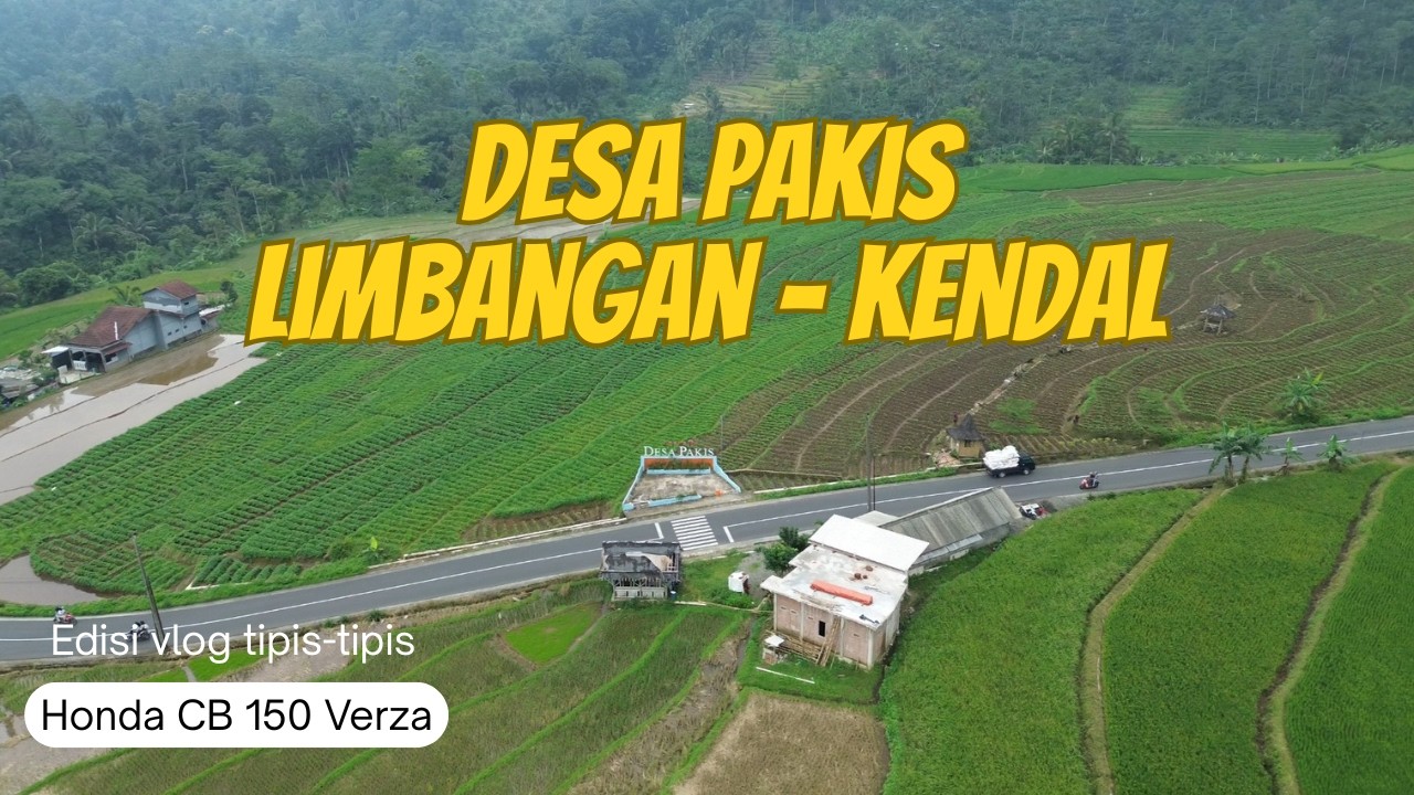 Jalan jalan ke Desa Pakis | Limbangan - Kendal | Honda CB 150 Verza #motovlog #drone #ricefield