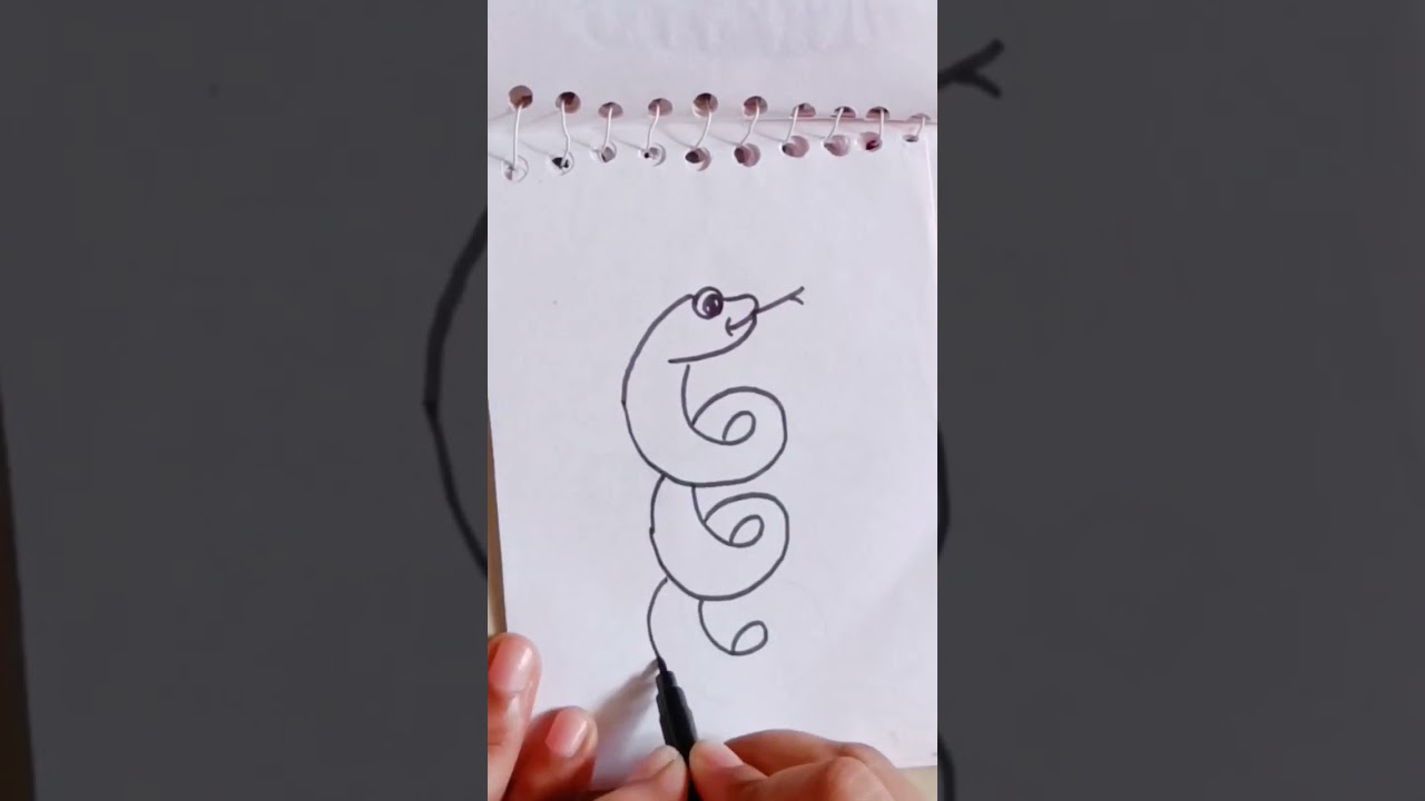 Easy Drawing Ideas #shorts #youtubeshorts #drawing #art #snake