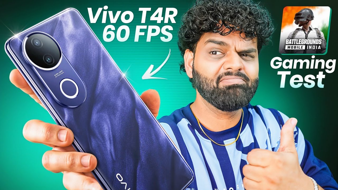 Vivo T4R - BGMI Test with FPS Meter 🔥 Giveaway 🎁