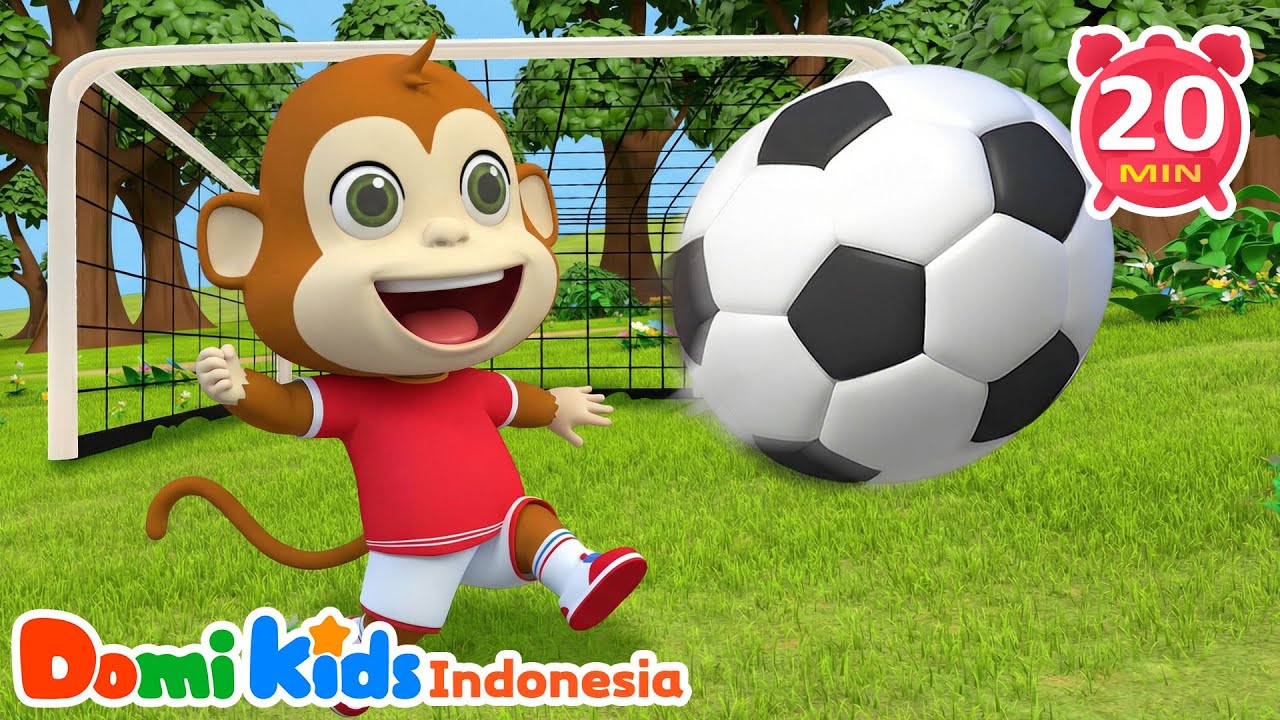 Lagu Sepak Bola ⚽ | Lagu Gerak & Lagu Hewan | Domi Kids Pesta Hewan - Lagu Anak