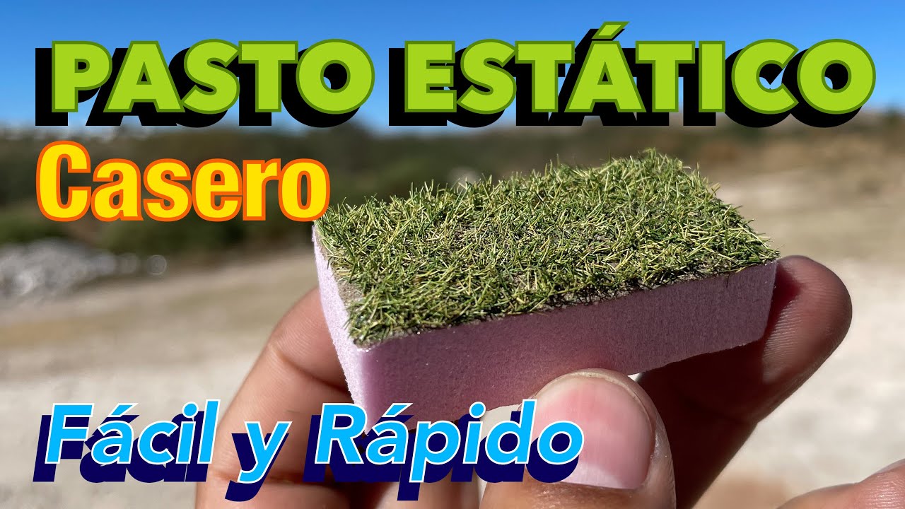 😱 Como Hacer PASTO ESTÁTICO Económico para Maqueta o Diorama