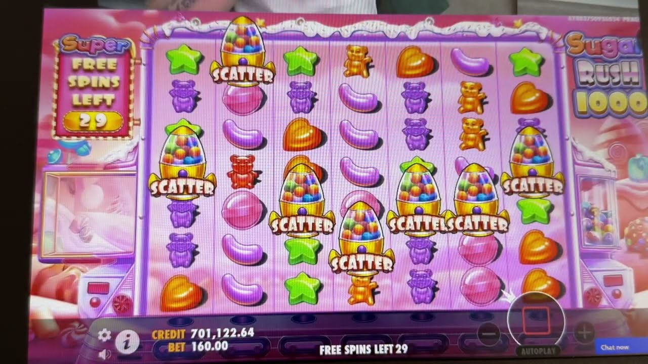 30 spins bet 160 pesos win 335,456.00 pesos Sugar Rush 1000
