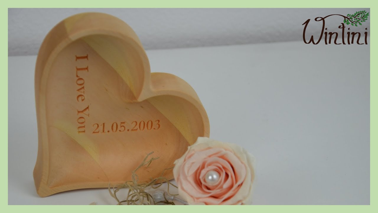 3D gefr&auml;ste Herzschale mit Gravur | Wintini