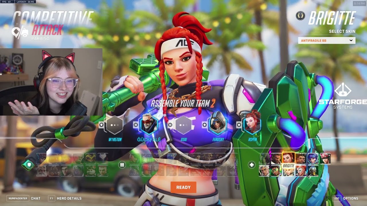 19K DMG! BRIGITTE MAIN! ASPEN BRIGITTE OVERWATCH 2 SEASON 12 TOP 500