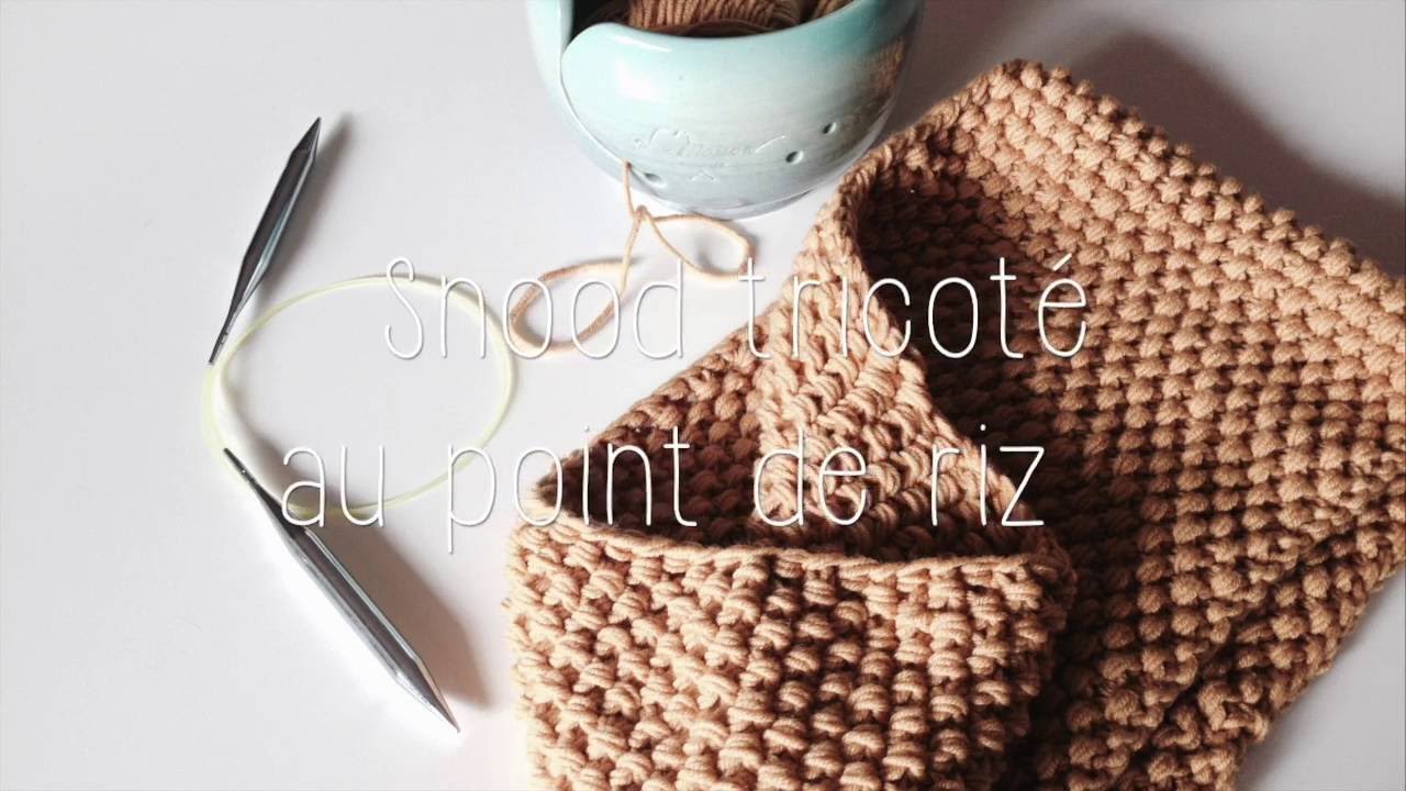 Snood tricoté au point de riz
