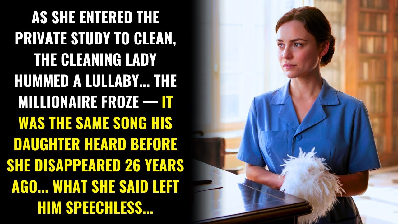 THE CLEANING LADY HUMMED A SONG—THE MILLIONAIRE FROZE: IT WAS HIS MISSING DAUGHTER’S LULLABY...