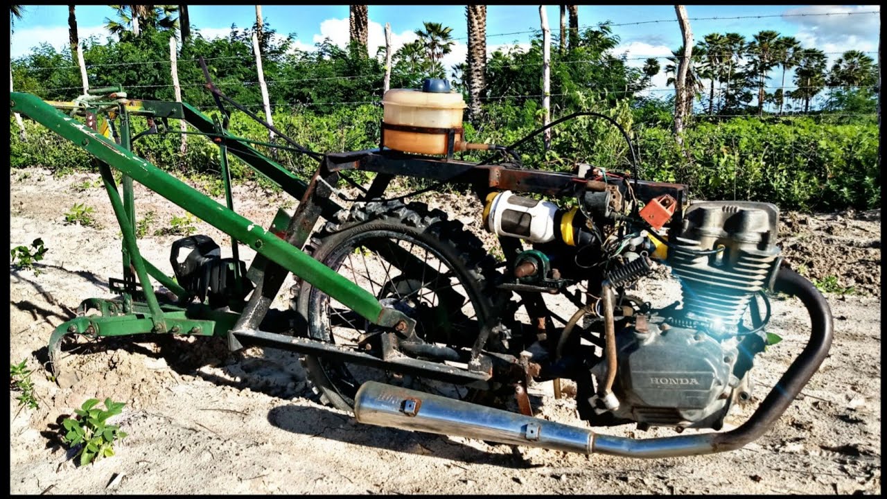 CUTIVADOR COM MOTOR DE MOTO CG 125.