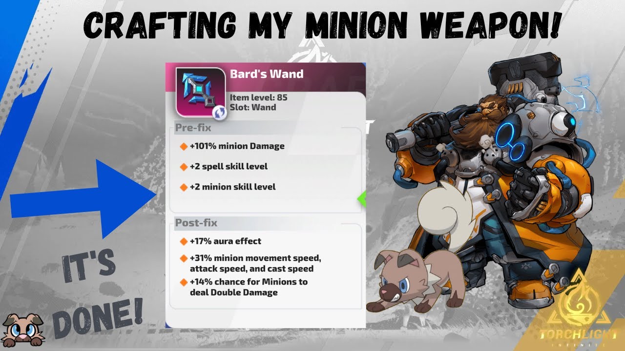 I FINALLY CRAFTED MY MINION WEAPON! | Torchlight infinite