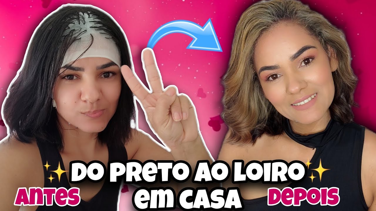 TÔ LOIRA!!! DO PRETO AO LOIRO EM CASA - DESCOLORINDO CABELO COM TINTA PRETA E VERMELHO