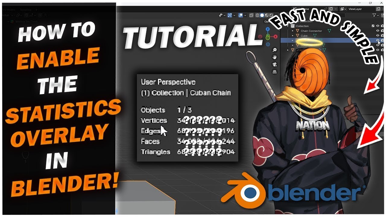 How To Find Your Polygon/Vertex Count in Blender! | Tutorial